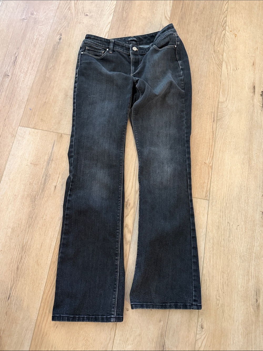 Women’s White House Black Markey-‎ soft Black bootleg Jeans with Subtle Fading